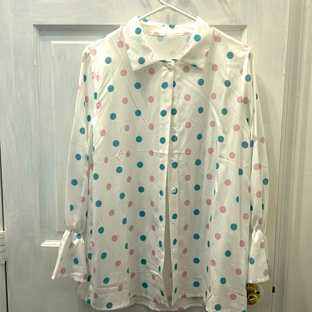 Polka dot work blouse!